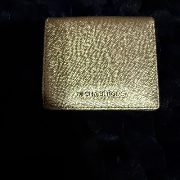 Michael Kors Handbags - Michael Kors Shimmering Gold Card Holder